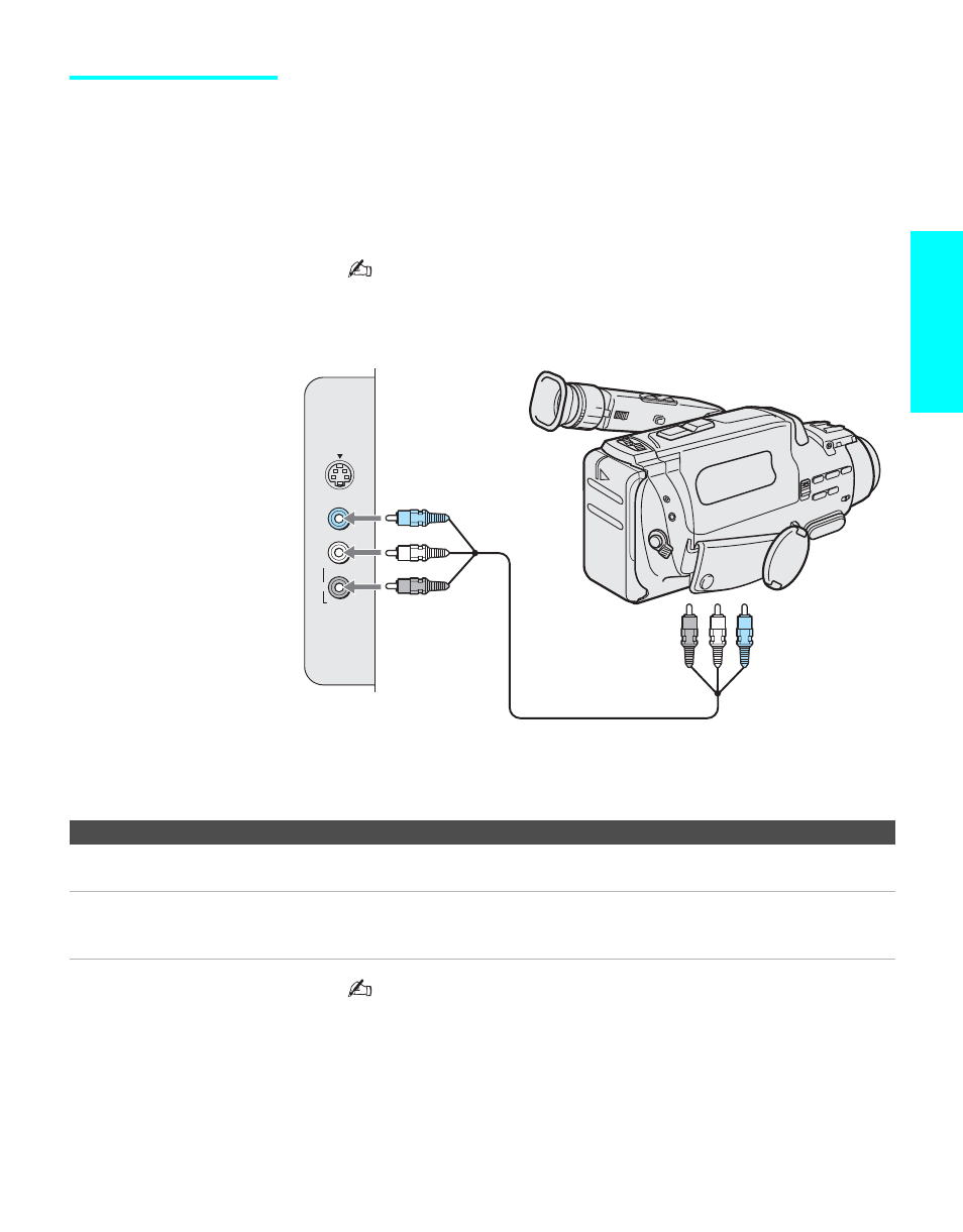 Camcorder, Se tu p | Sony KE-50XS910 User Manual | Page 47 / 116