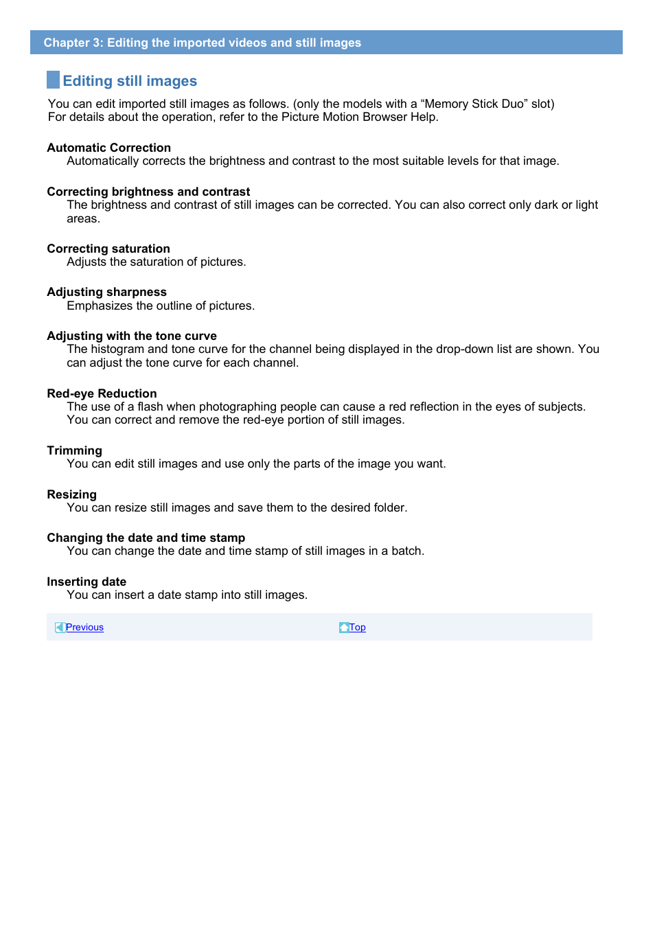 Editing still images | Sony DCR-DVD308 User Manual | Page 19 / 33