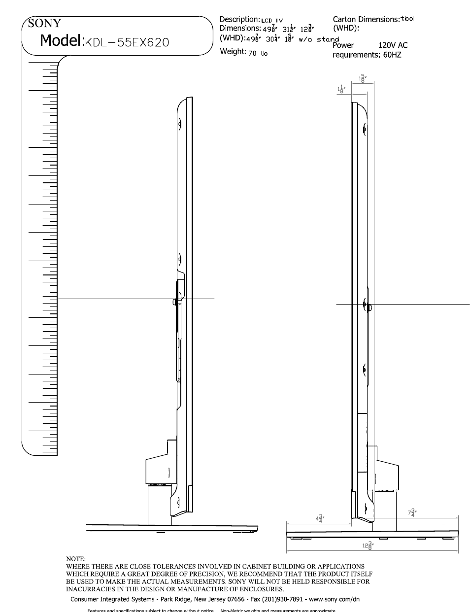 Sony KDL-55EX620 User Manual | Page 3 / 5