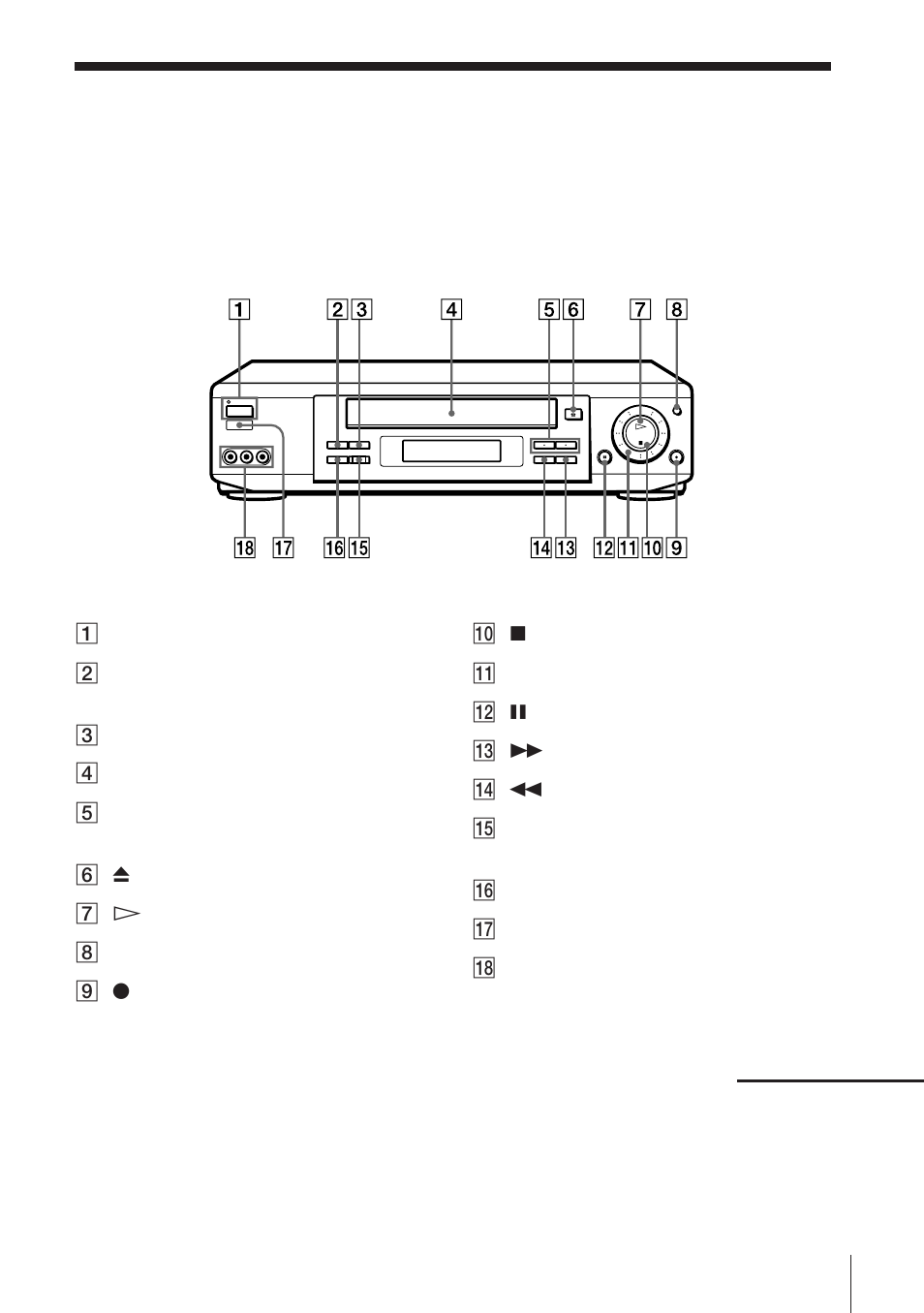 Index to parts and controls, Front panel | Sony SLV-777HF User Manual | Page 83 / 88