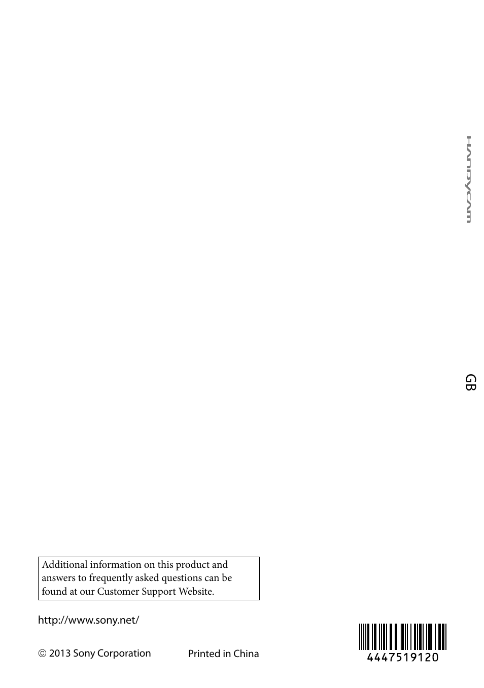Sony HDR-CX380 User Manual | Page 52 / 52