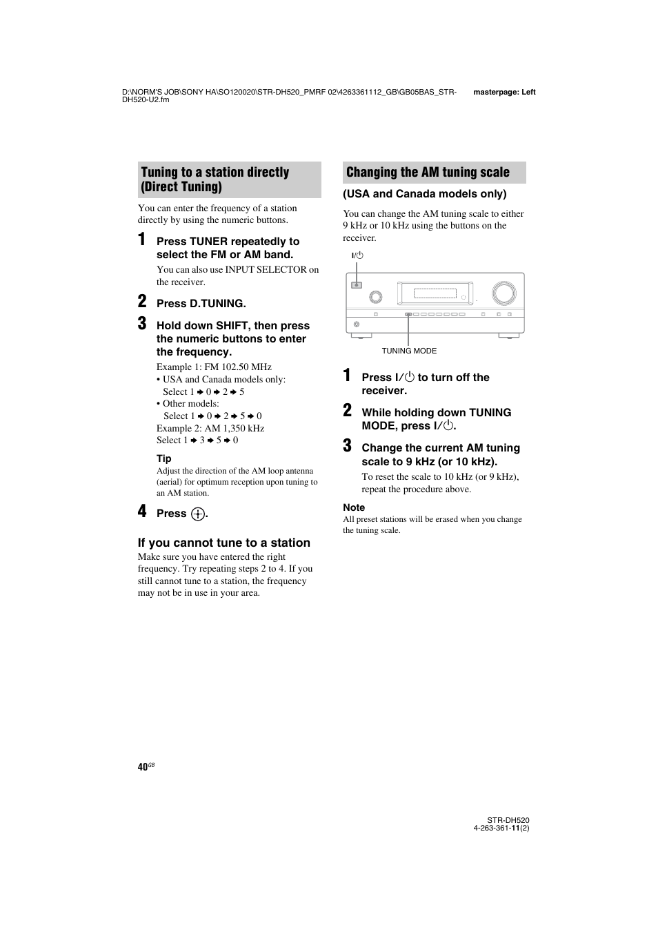 Sony STR-DH520 User Manual | Page 40 / 72