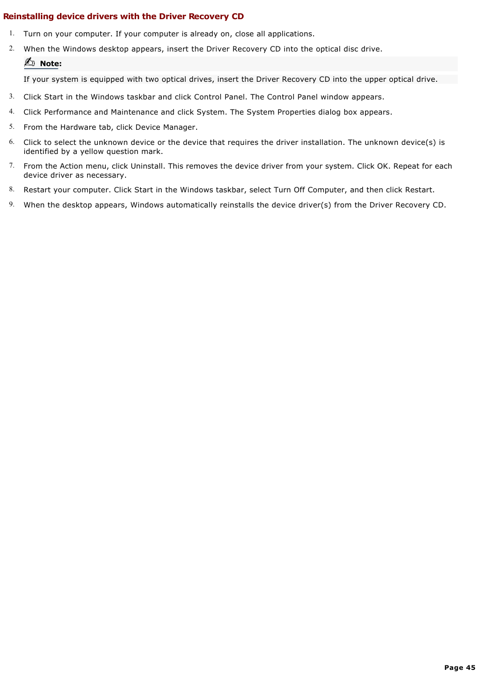 Sony PCV-RX660 User Manual | Page 45 / 88
