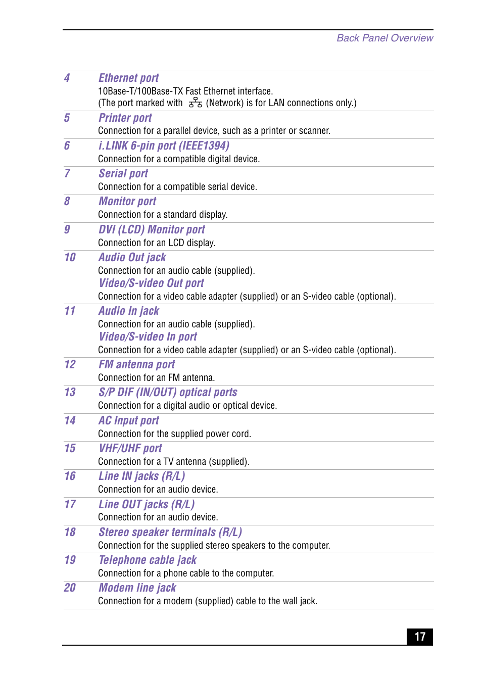 Sony PCV-MXS10 User Manual | Page 17 / 105