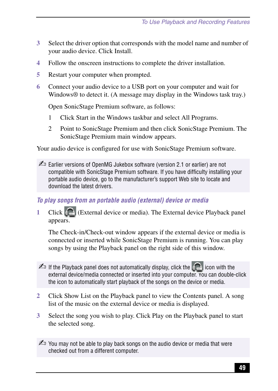 Sony PCV-MXS10 User Manual | Page 49 / 105