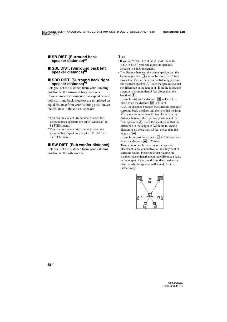 Sony STR-DG910 User Manual | Page 58 / 100