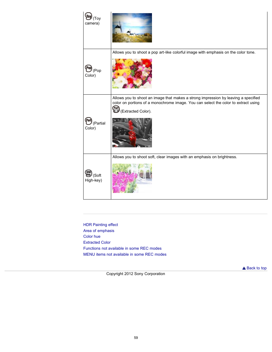 Sony DSC-TX20 User Manual | Page 59 / 262