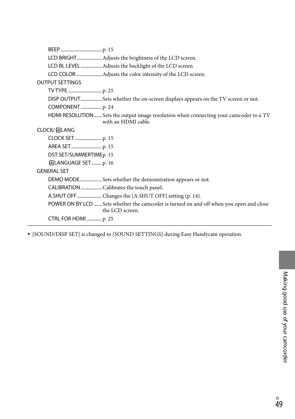 Sony HDR-CX100 User Manual | Page 49 / 124
