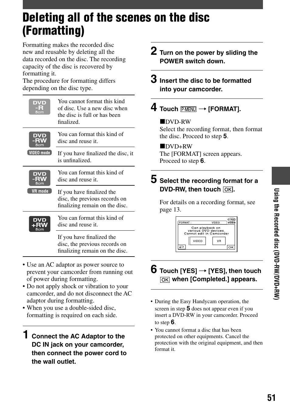Sony DCR-DVD203 User Manual | Page 51 / 119