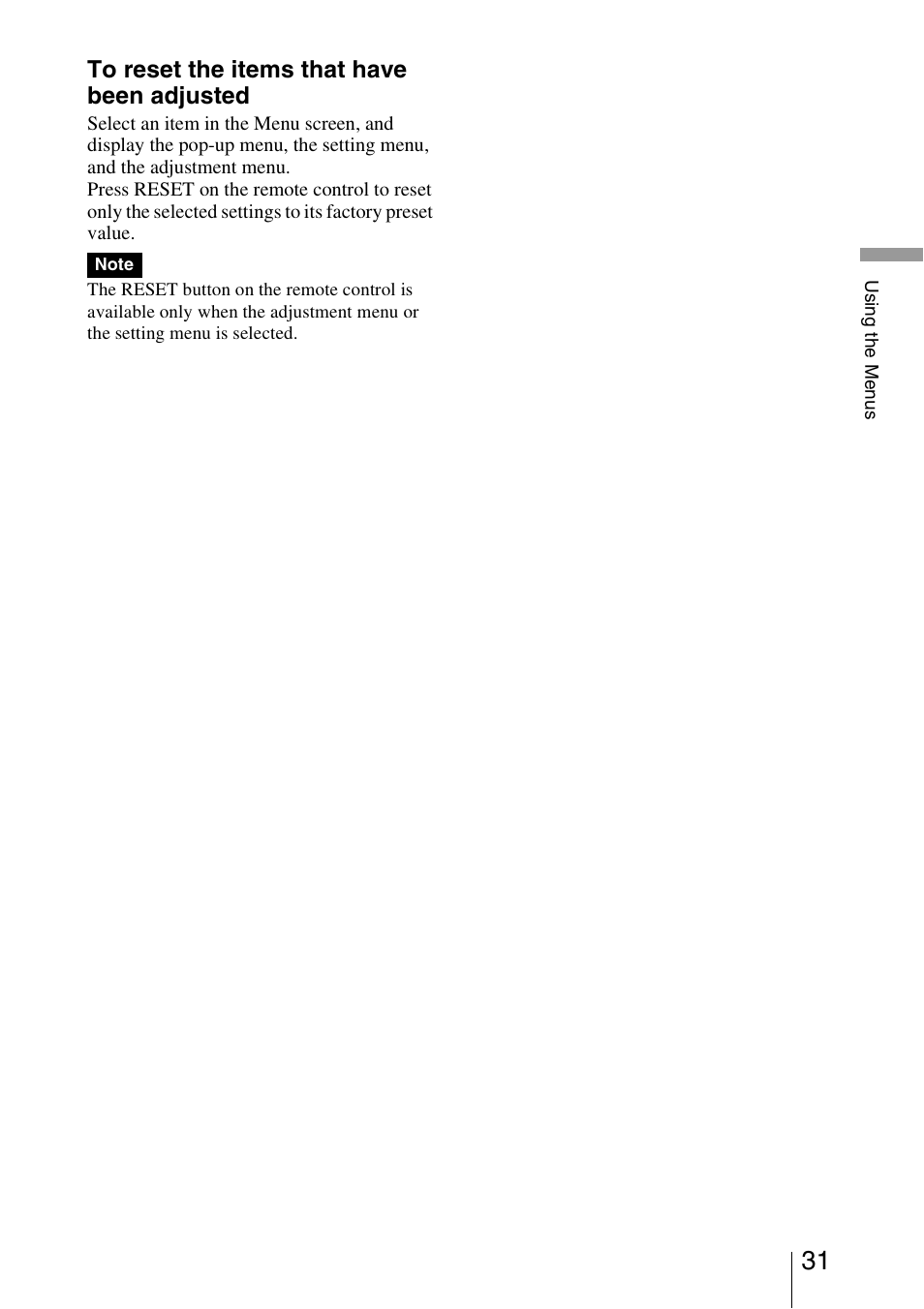 Sony VPL-HW40ES User Manual | Page 31 / 79