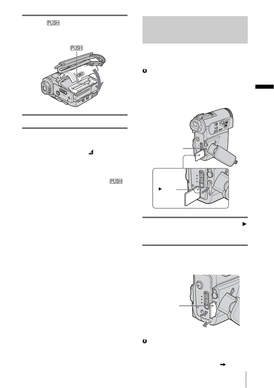Inserting a “memory stick duo | Sony DCR-PC350 User Manual | Page 23 / 152