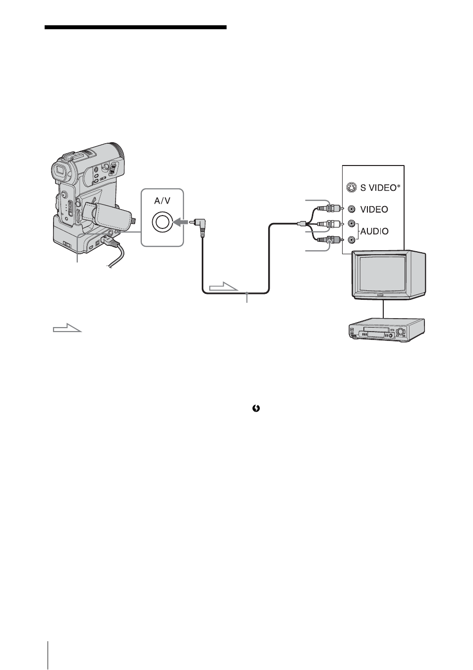 Playing the picture on a tv, When your tv is connected to a vcr | Sony DCR-PC350 User Manual | Page 60 / 152