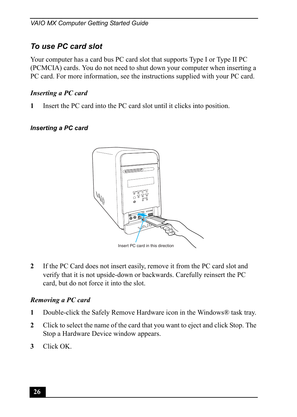Sony PCV-MXS20 User Manual | Page 26 / 113
