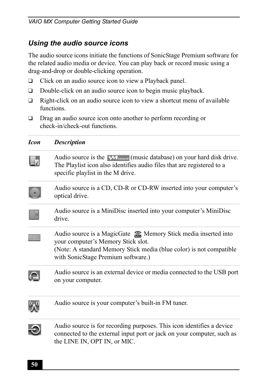 Sony PCV-MXS20 User Manual | Page 50 / 113