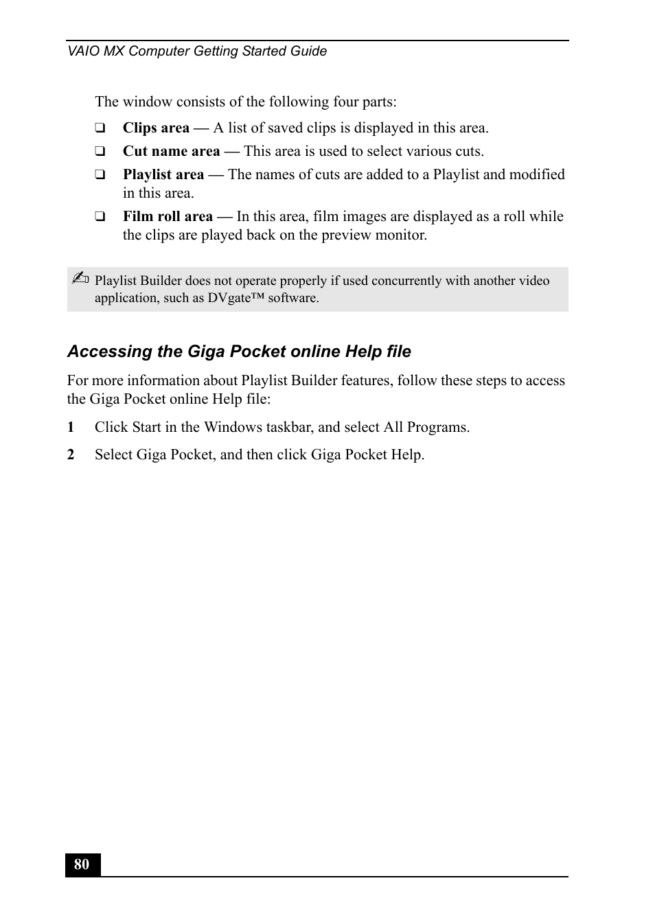 Sony PCV-MXS20 User Manual | Page 80 / 113