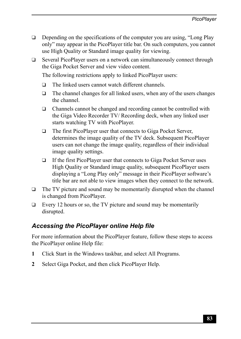 Sony PCV-MXS20 User Manual | Page 83 / 113