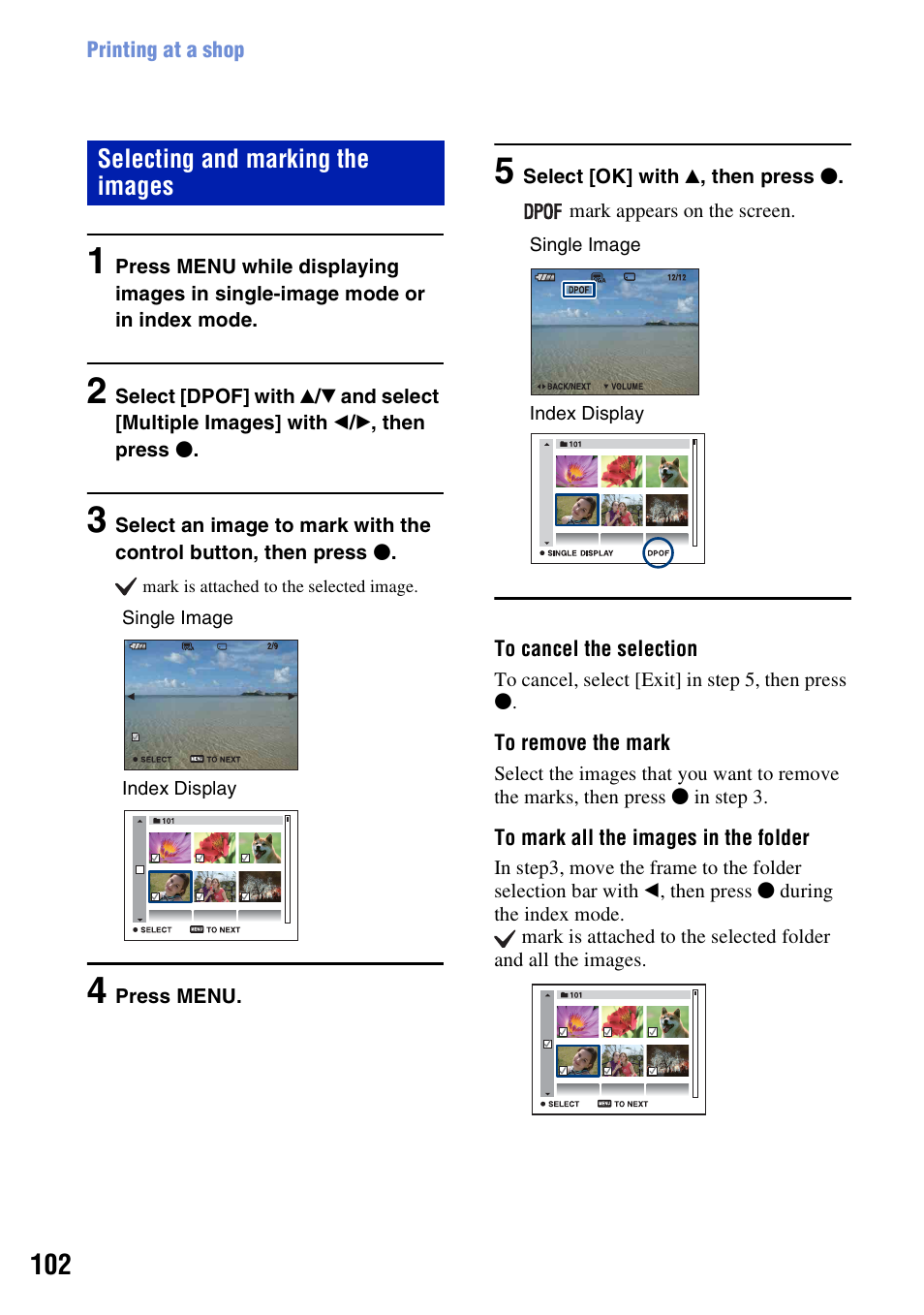 Sony DSC-W200 User Manual | Page 102 / 126