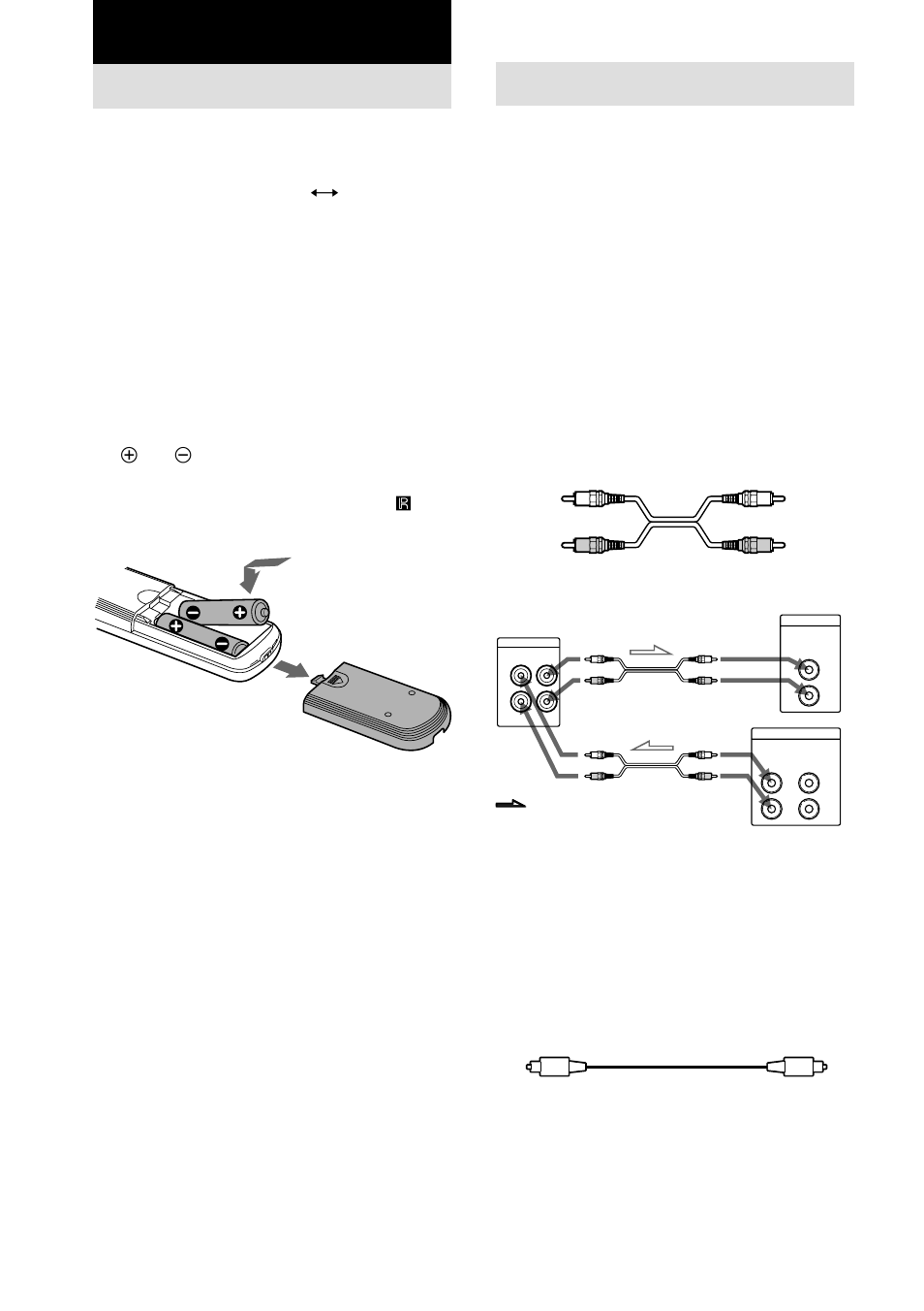 Getting started, Unpacking, Hooking up the system | Connecting the unit to an amplifier, Connecting the unit to a digital component, Inserting batteries into the remote | Sony RCD-W50C User Manual | Page 6 / 32