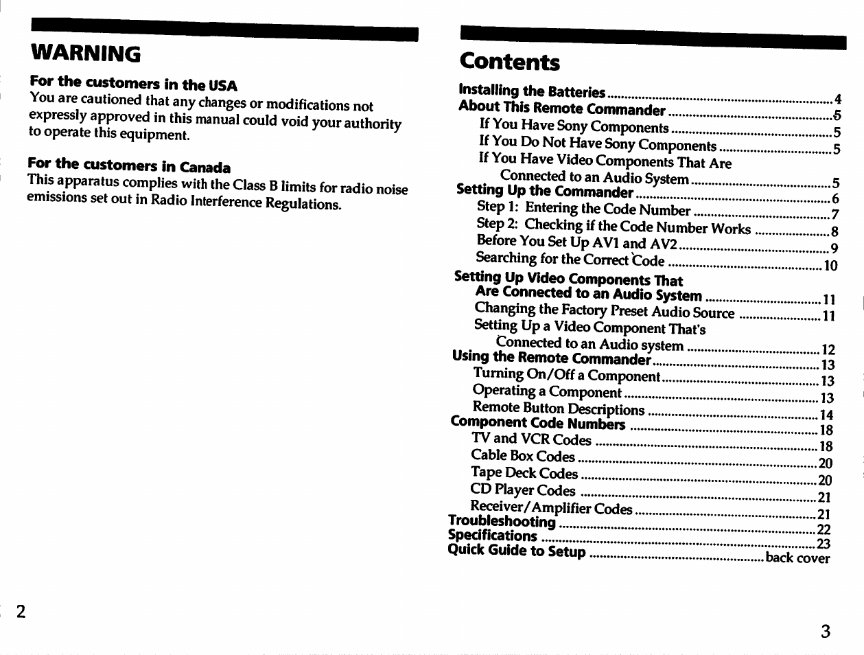 Sony RM-V21 User Manual | Page 2 / 13