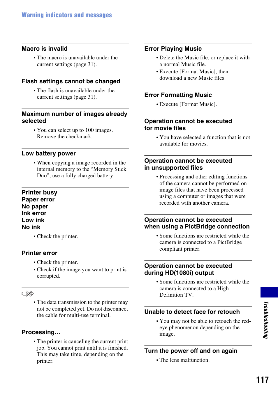 Sony DSC-W130 User Manual | Page 117 / 128