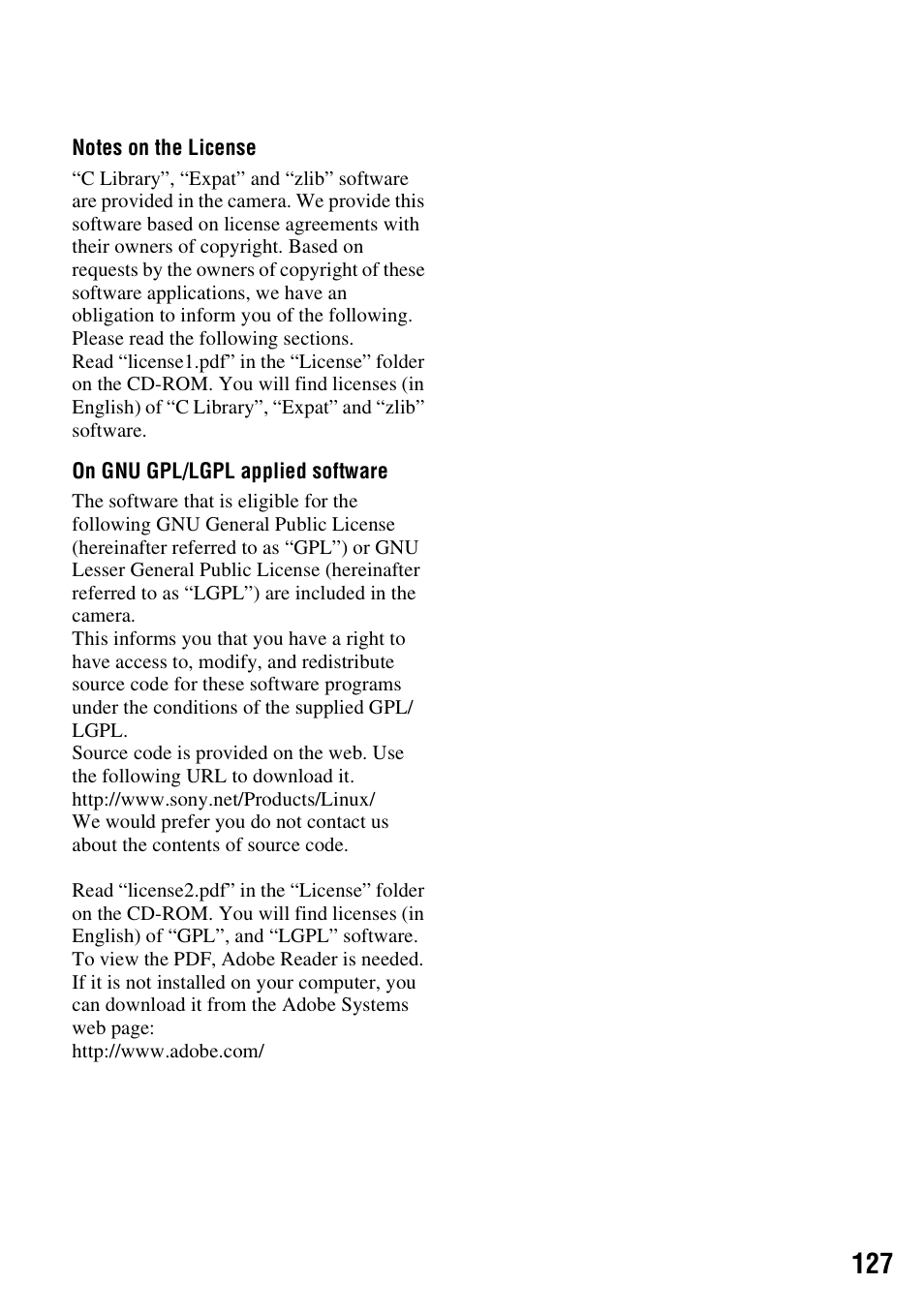Sony DSC-W130 User Manual | Page 127 / 128
