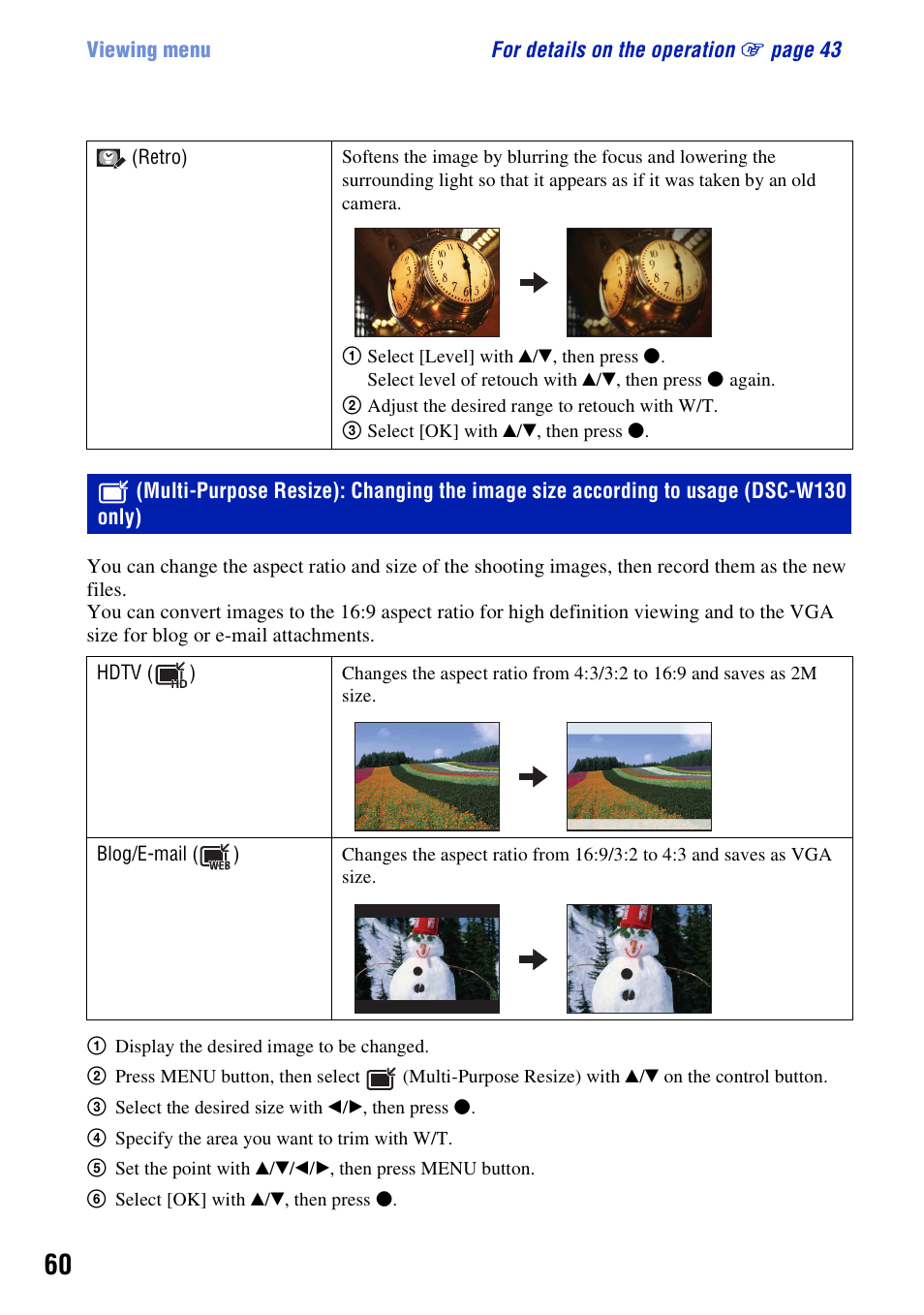 Only) | Sony DSC-W130 User Manual | Page 60 / 128
