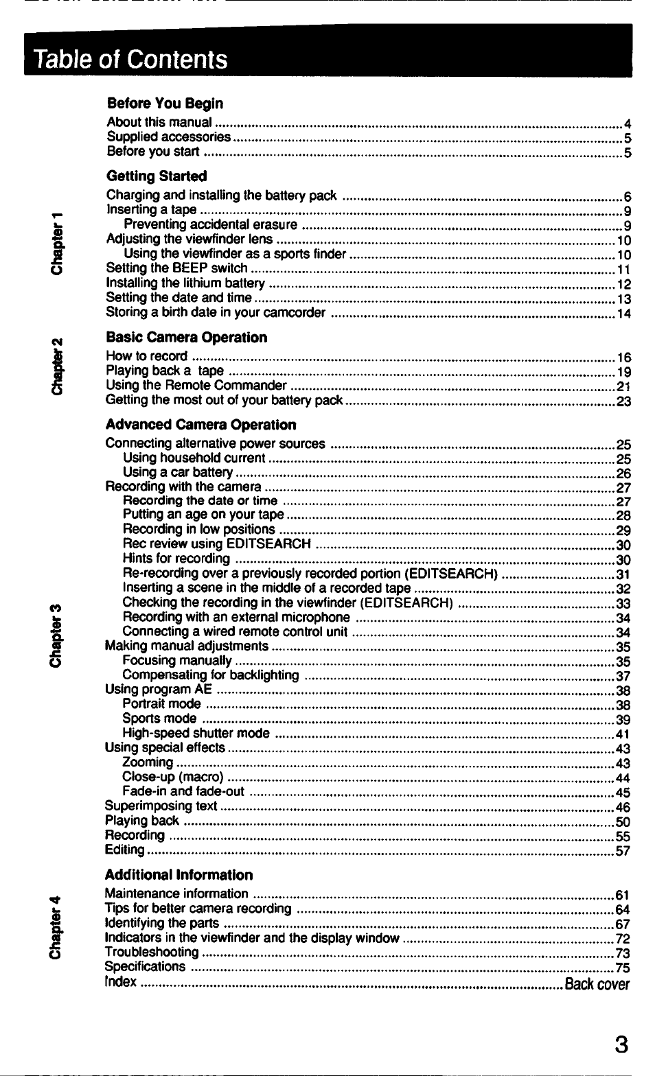 Sony CCD-FX510 User Manual | Page 3 / 76