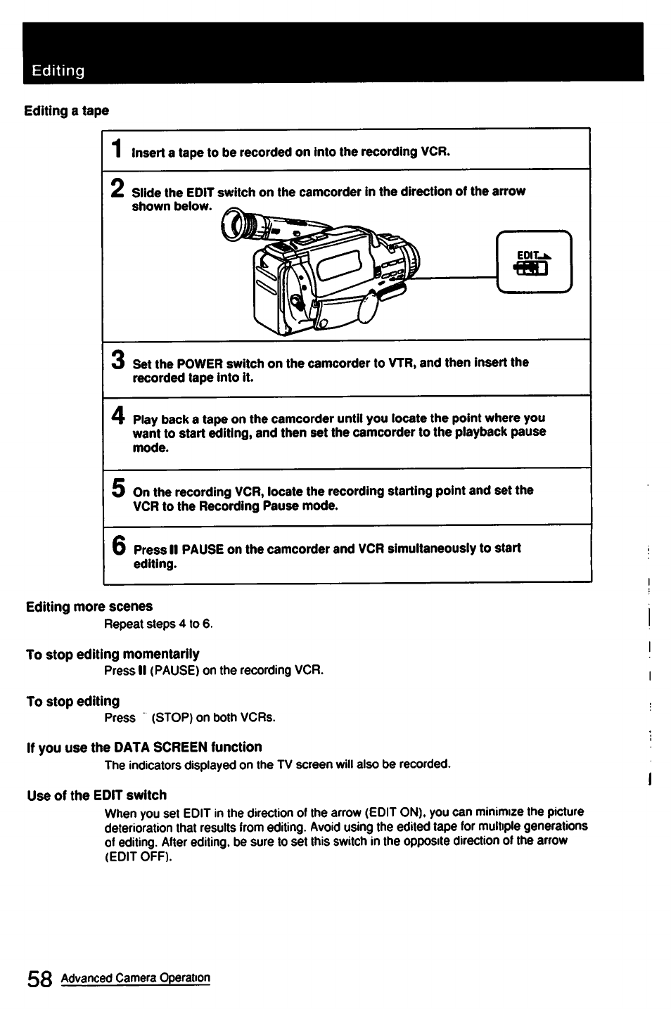 Sony CCD-FX510 User Manual | Page 58 / 76