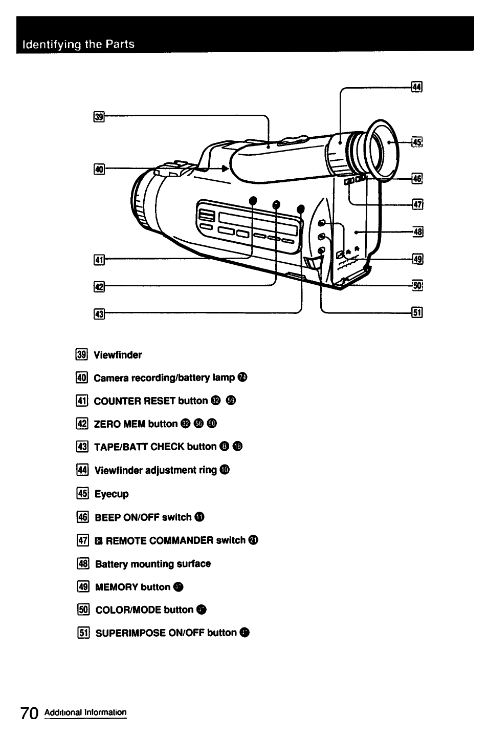 Sony CCD-FX510 User Manual | Page 70 / 76