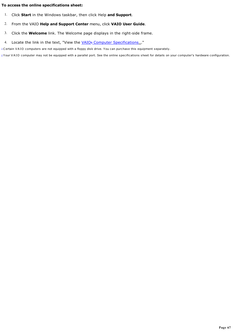 Sony PCV-RZ22G User Manual | Page 67 / 87