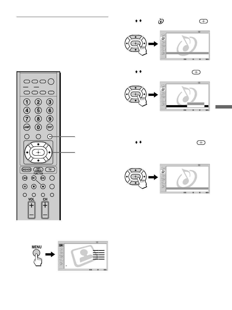 Adjusting the phase of the sound, Watching the tv, Press v/v to select (audio), then press | Press v/v to select “phase” then press, Press menu to exit the menu screen, Press menu | Sony KE-42M1 User Manual | Page 51 / 84