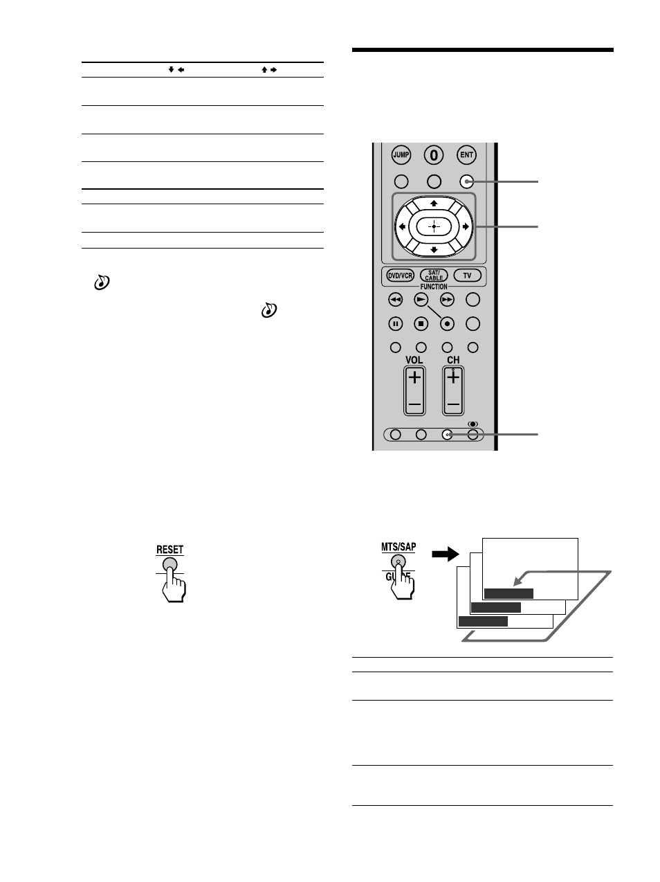 Selecting stereo or bilingual programs, Selecting stereo or, Bilingual programs | Sony KE-42M1 User Manual | Page 62 / 84