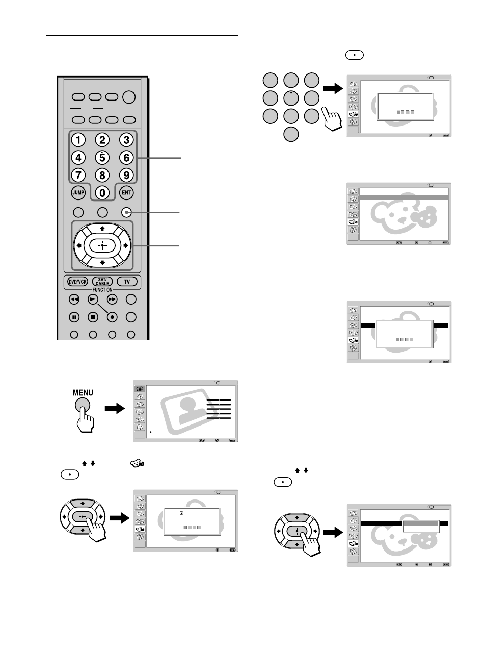 Activating the parental control feature, Activating the parental control, Feature | Press menu, Press v/v to select (parent), then press, Press v/v to select “select country,” then press, Tips | Sony KE-42M1 User Manual | Page 66 / 84
