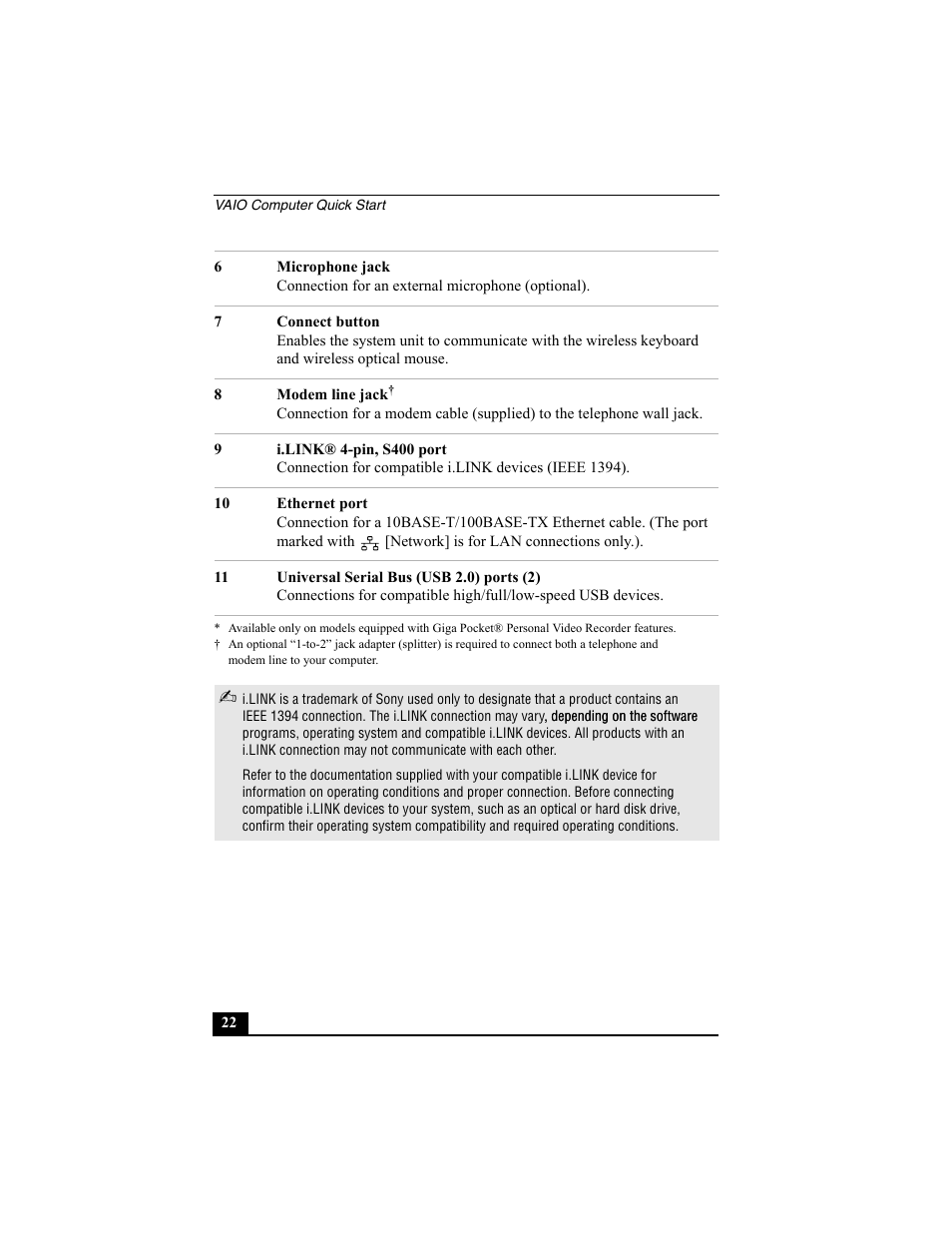 Sony PCV-V200G User Manual | Page 22 / 60