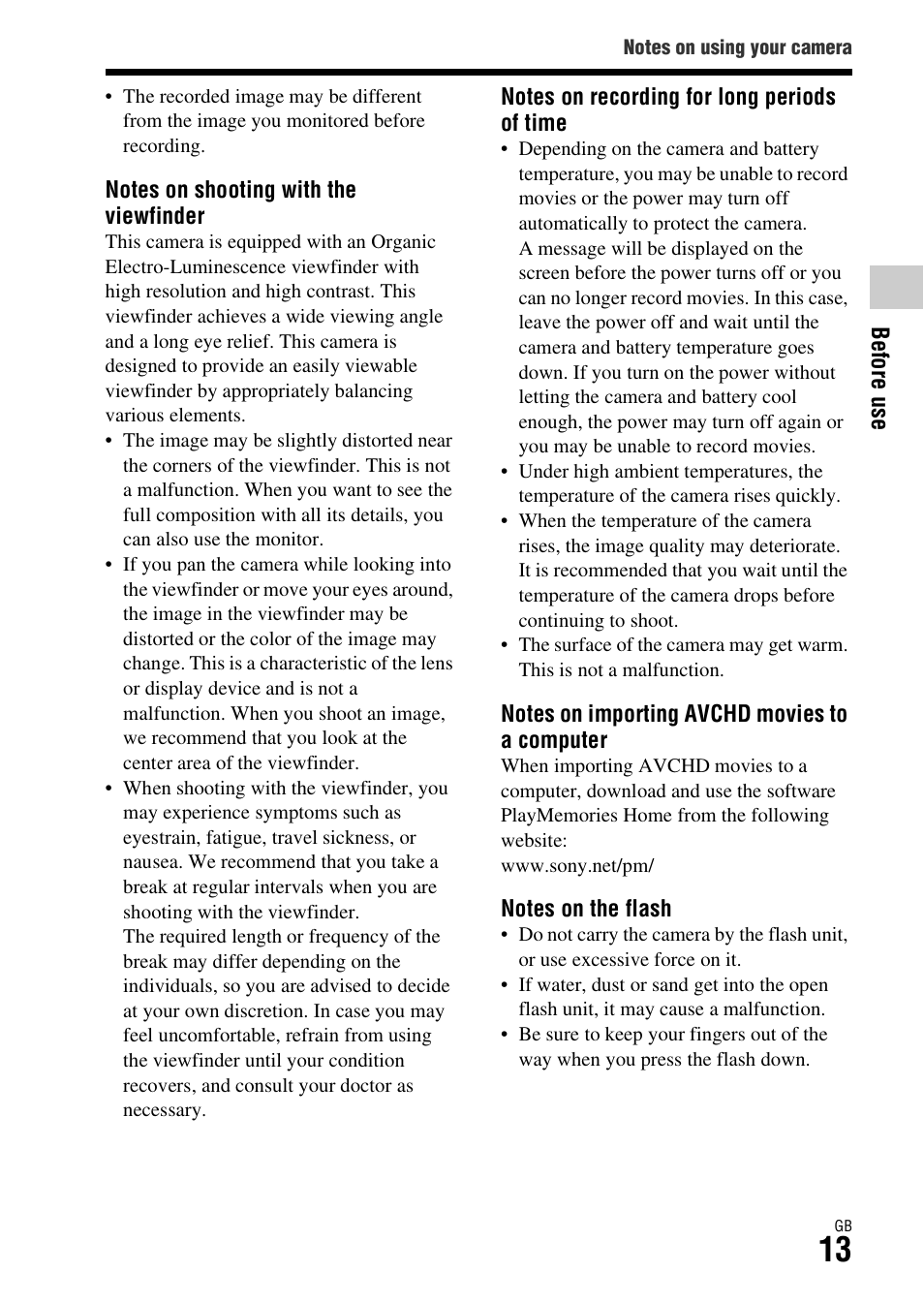 Sony ILCA-77M2Q User Manual | Page 13 / 92