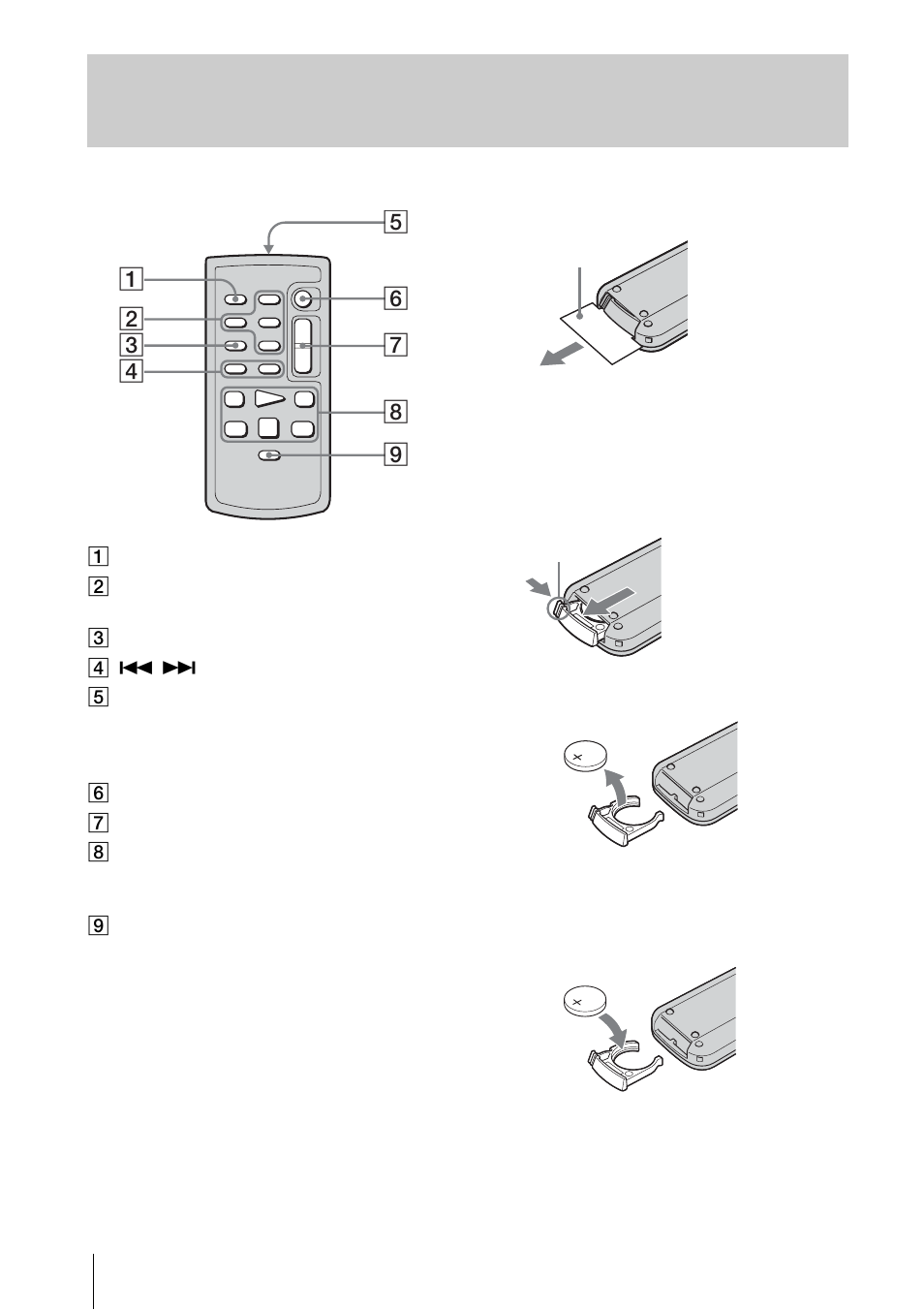 P. 110), Remote commander | Sony DCR-IP1 User Manual | Page 110 / 116