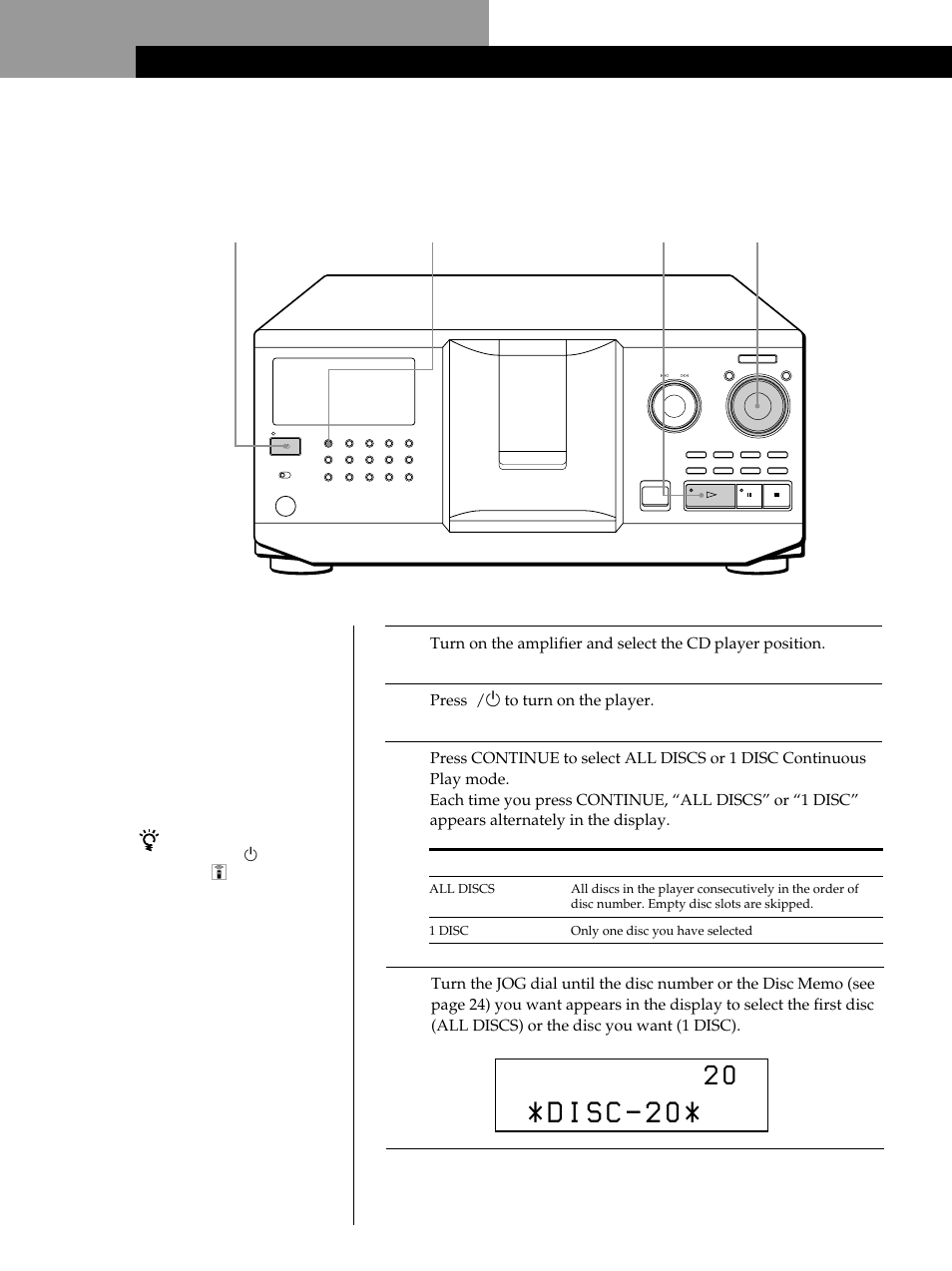 Basic operations, Playing a cd, Playing a cd 2 3 | Sony CDP-CX355 User Manual | Page 10 / 36