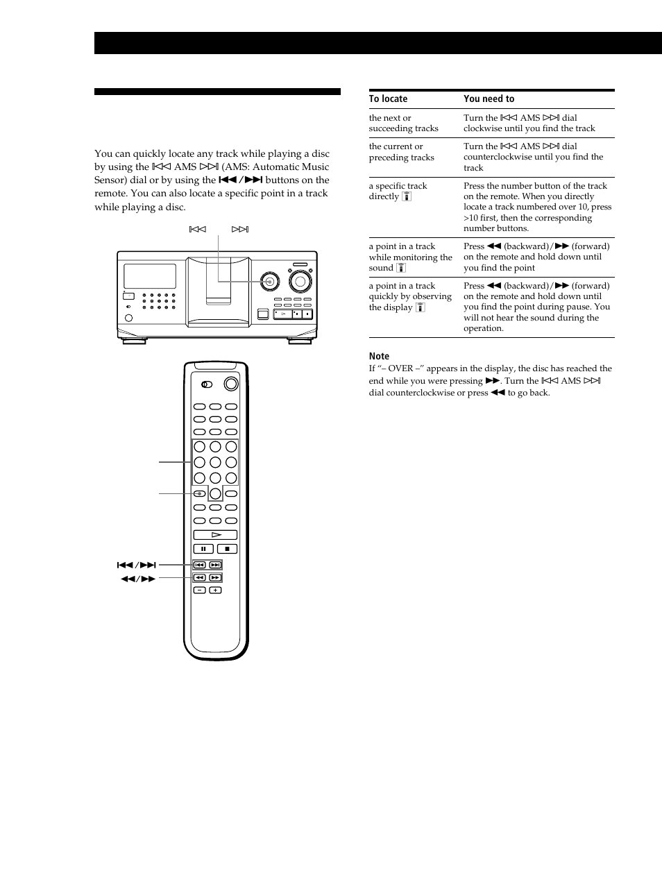 Locating a specific track or a point in a track, Playing cds | Sony CDP-CX355 User Manual | Page 16 / 36