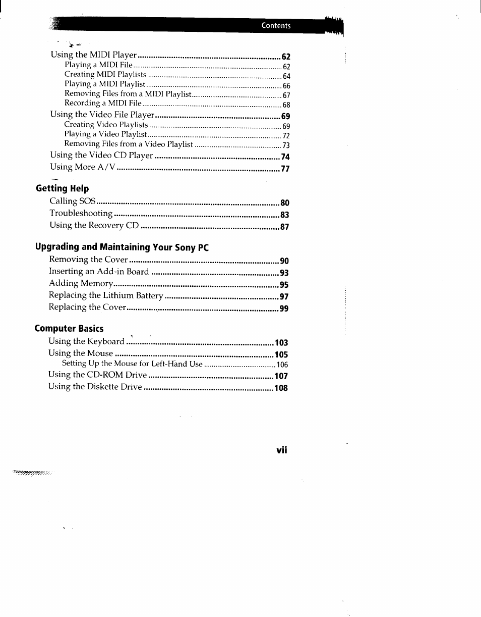 Sony PCV-90 User Manual | Page 6 / 155