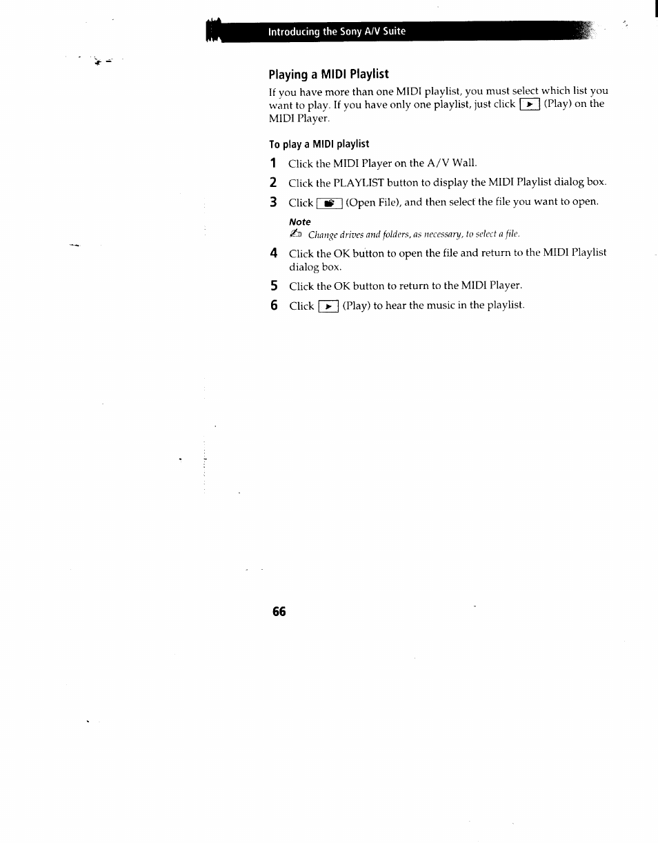 Playing a midi playlist, To play a midi playlist | Sony PCV-90 User Manual | Page 73 / 155