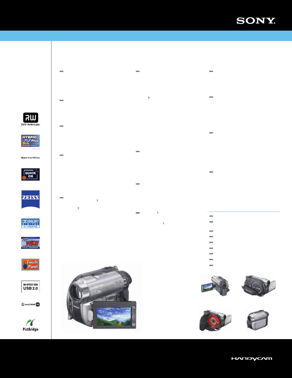 Sony DCR-DVD810 User Manual | 2 pages