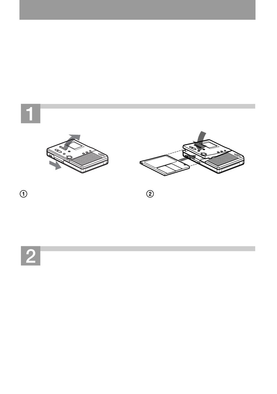 Recording an md right away, Insert a recordable md, Select microphone sensitivity | Sony MZ-B10 User Manual | Page 13 / 60