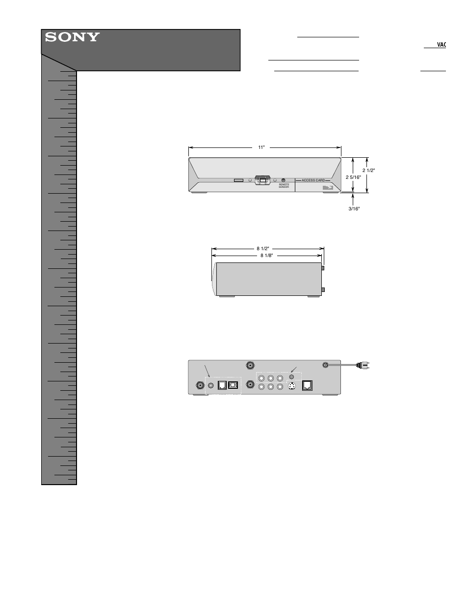 Sony SAT-A65 User Manual | 1 page