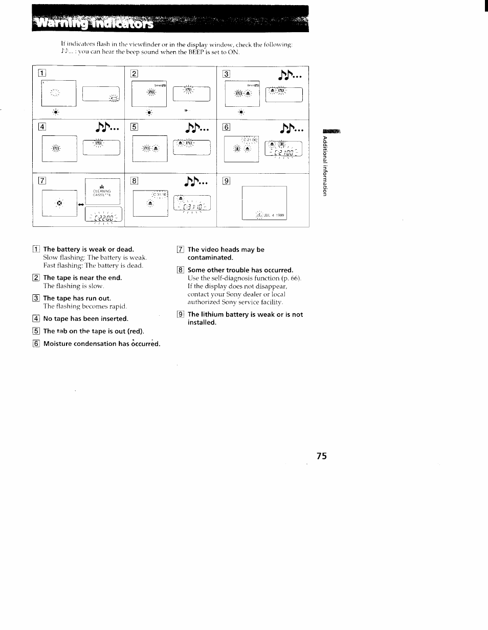 Sony CCD-TR516 User Manual | Page 75 / 76