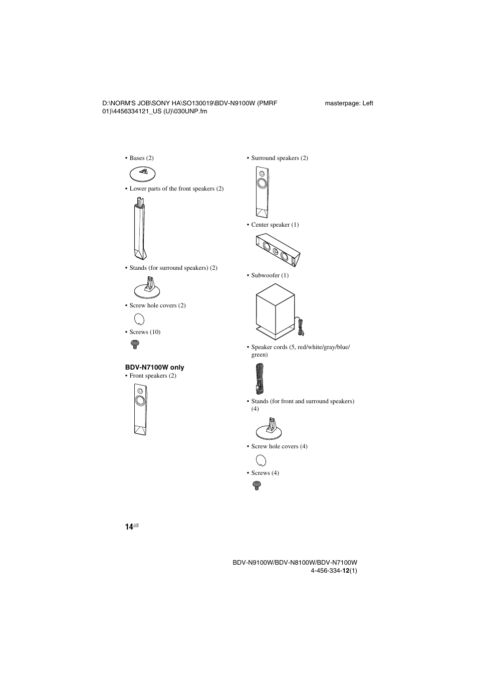 Sony BDV-N8100W User Manual | Page 14 / 88