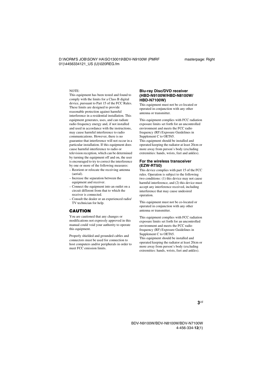 Sony BDV-N8100W User Manual | Page 3 / 88