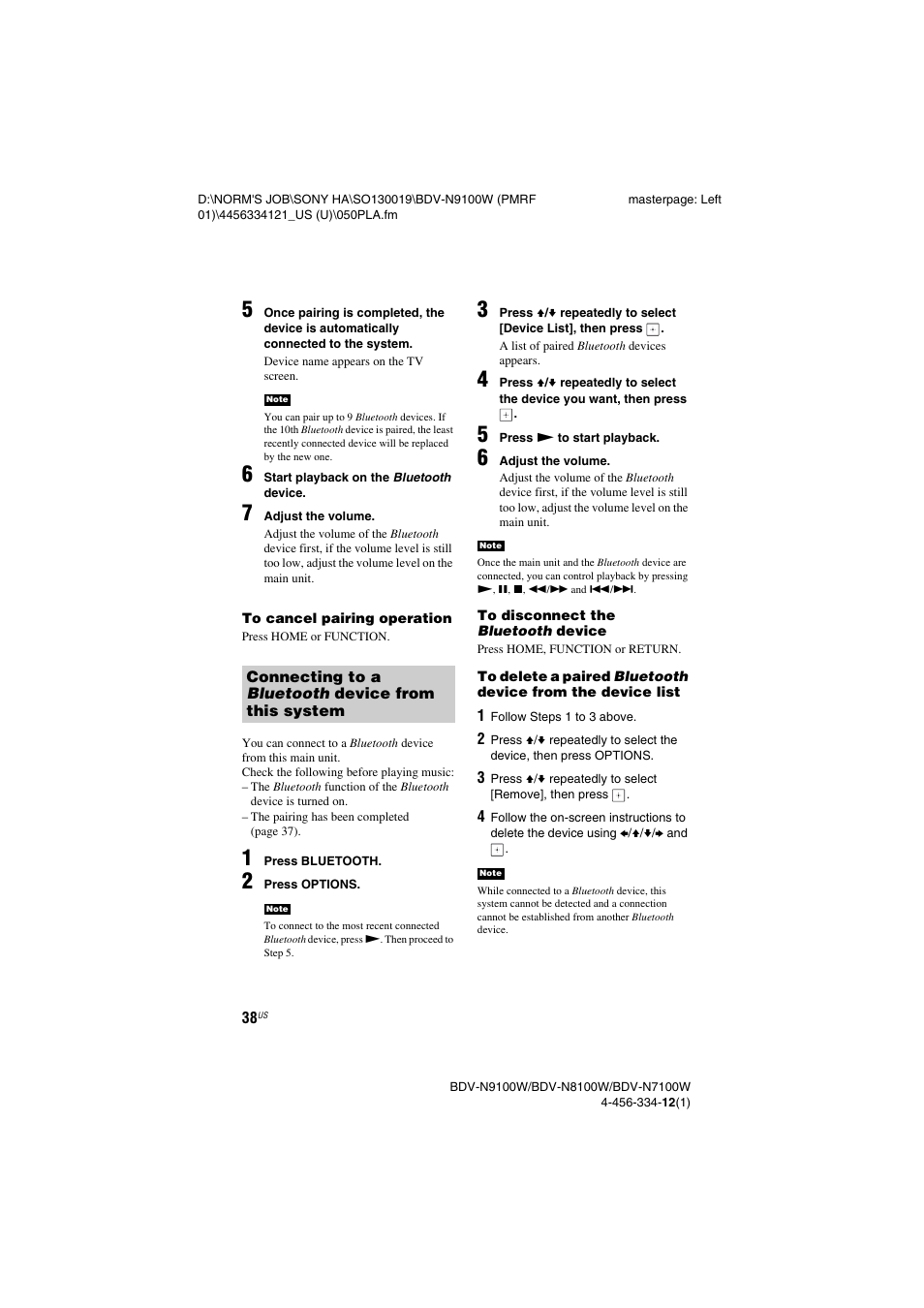 Sony BDV-N8100W User Manual | Page 38 / 88