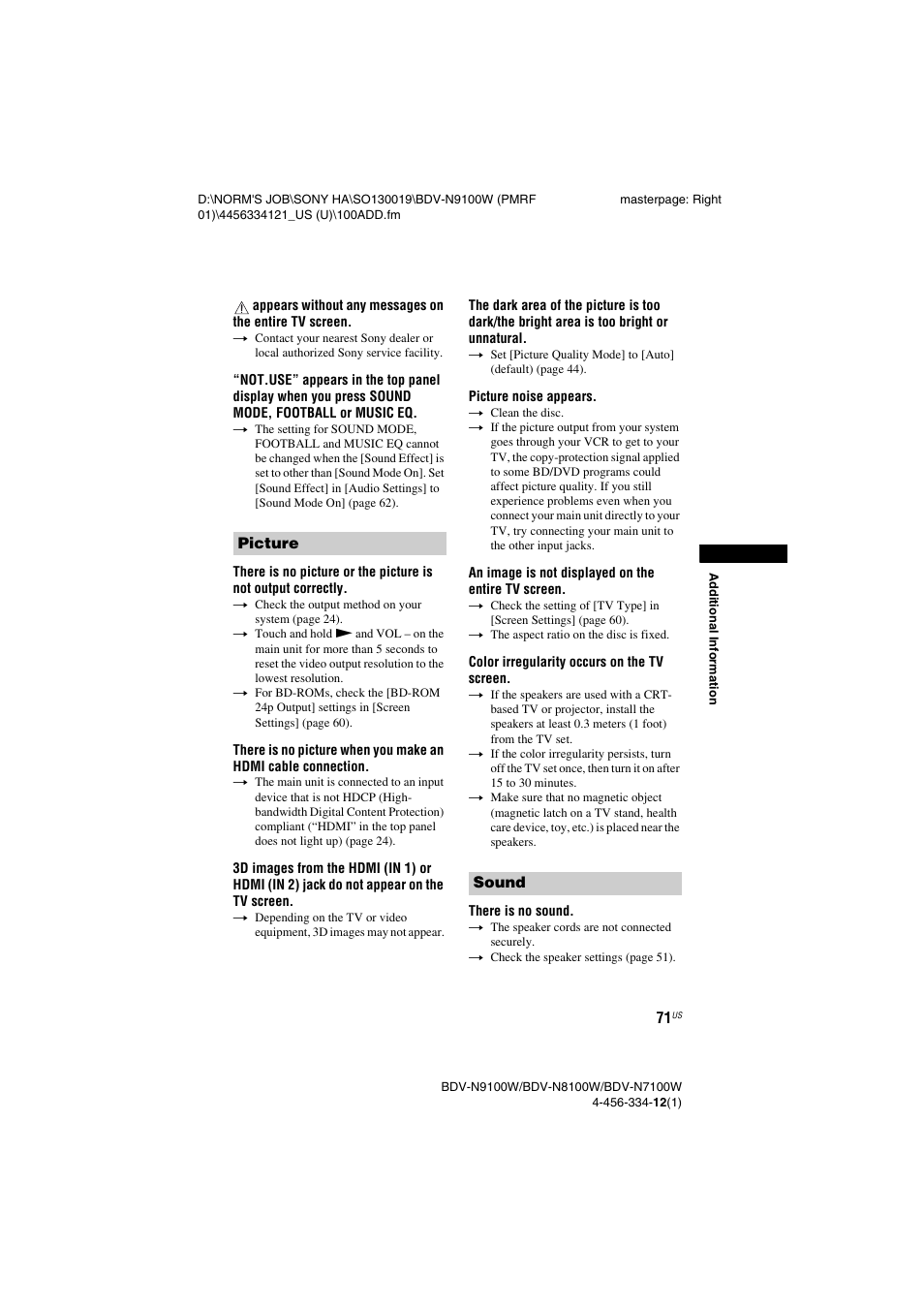 Sony BDV-N8100W User Manual | Page 71 / 88