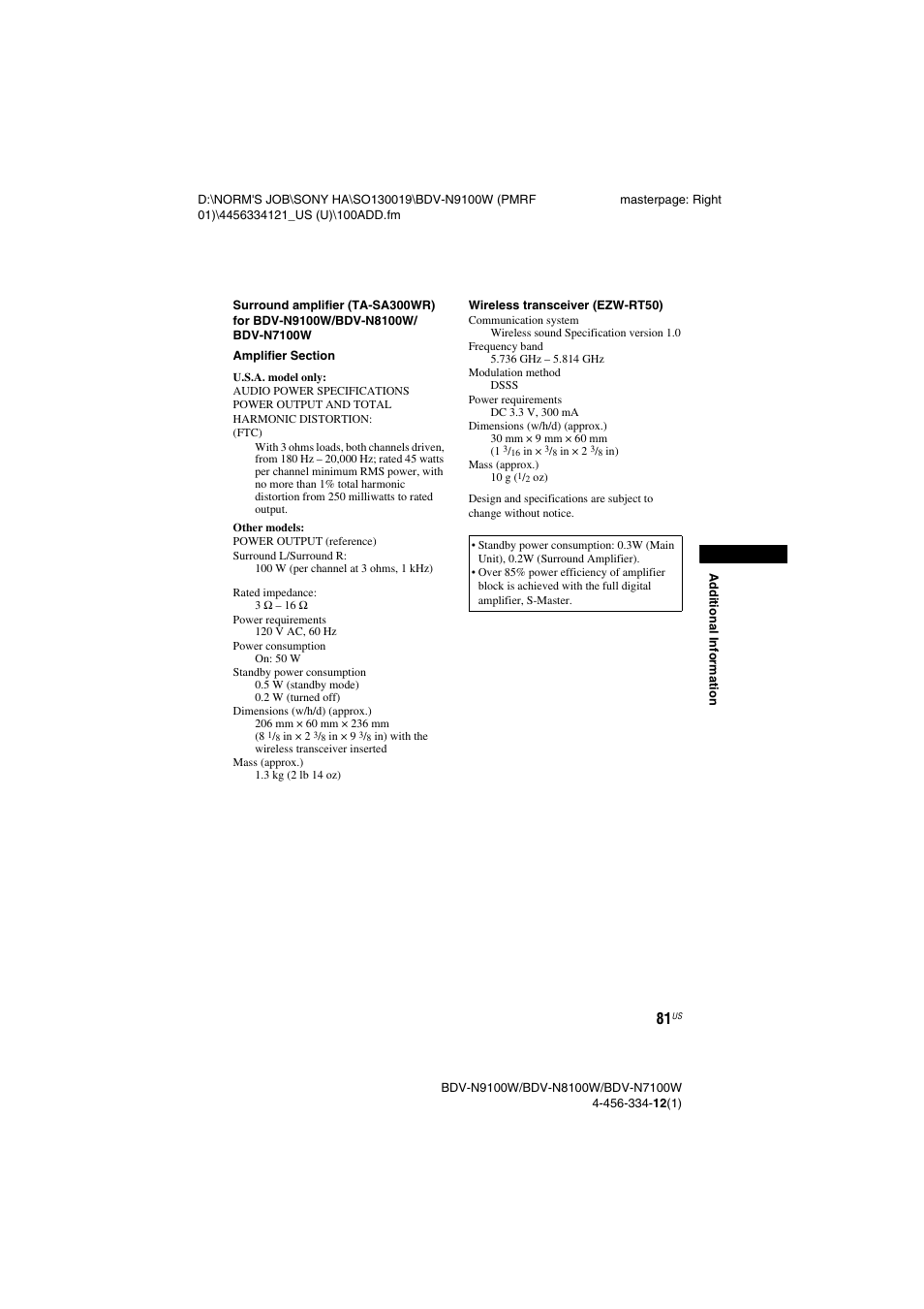 Sony BDV-N8100W User Manual | Page 81 / 88