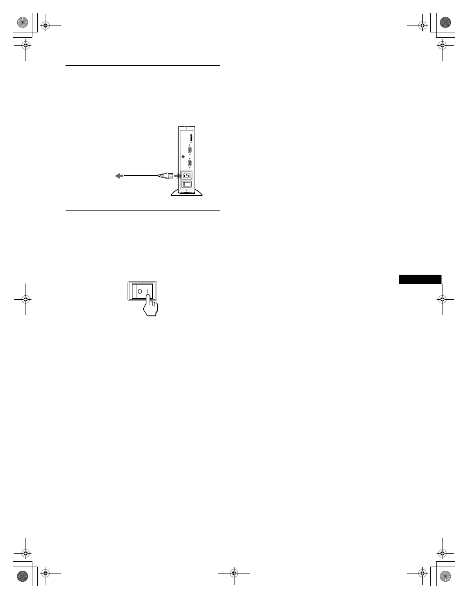 Etape 3: branchez le câble d’alimentation, Etape 3, Etape 4 | Sony SDM-N50R User Manual | Page 29 / 104
